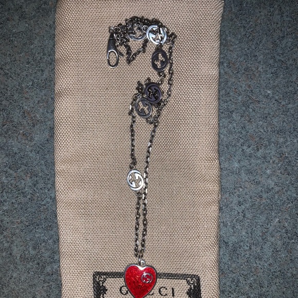 Silver enamel necklace - Picture 3 of 4